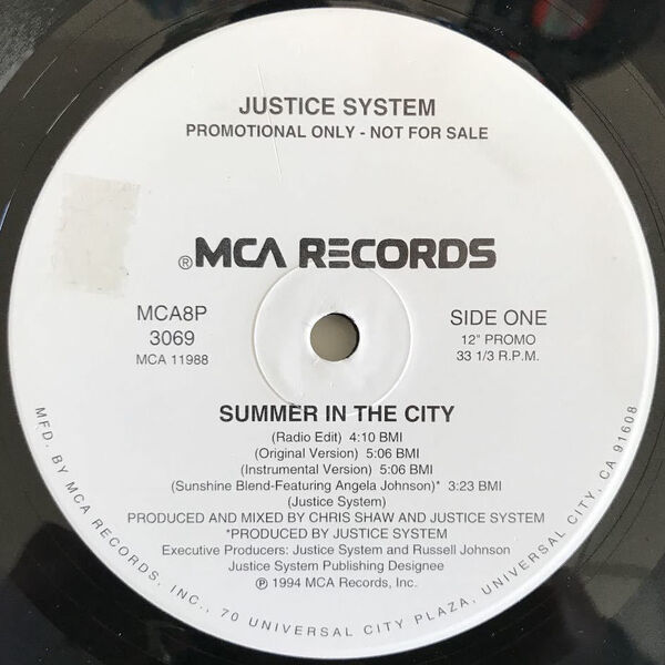 Justice System - Summer In The City (USオリジナル/プロモ/Promo/ジャジーニュースクール)