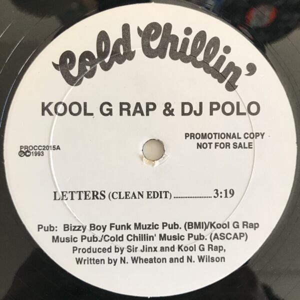 Kool G Rap & DJ Polo - Letters (USオリジナル/プロモオンリー/Promo/ニュースクール)