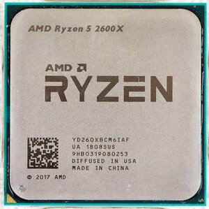 S◇ジャンク品◇PCパーツ CPU AMD Ryzen 5 2600X 6Core 12Thread Processor 4.2GHz Max Boost/3.5GHz Base CPUクーラーつき ※動作未確認