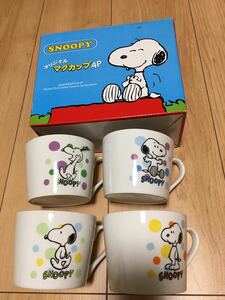 Joshin* Joe sin* Snoopy * original mug 4 piece set * new goods unused * not for sale 