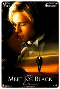 映画ポスター【ブラッド・ピット/Brad Pitt】ジョー・ブラックをよろしく/Meet Joe Black/ブリキ看板/サビ風-13