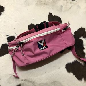 MILLET body bag waist bag Millet pink 3 pocket 