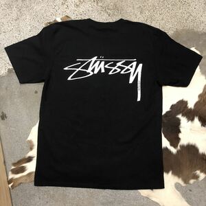 Stussy ロゴプリント Tシャツ クラシック 黒タグ ビッグシルエット 黒 ブラック ステューシー size M(日本サイズL相当)