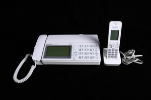 【通電OK】Panasonic KX-PD600-W KX-FKD506-W1 パナソニック デジタルコードレス FAX電話機 子機 セット ホワイトカラー 003JRHK52