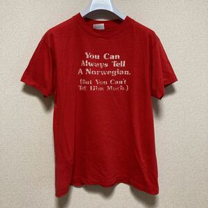80's 90's USAヴィンテージ Hanes ヘインズ 半袖Tシャツ ヴィンテージTシャツ L 42-44 赤 USA製