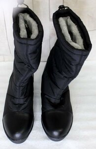 15 01292 * lady's snow boots long boots . nappy EU39 black [ outlet ]