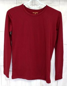 15 01458 * MANCYFIT warm inner protection against cold underwear long sleeve shirt M red lady's [ outlet ]