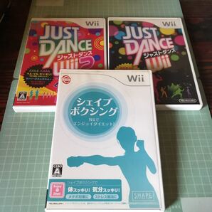 シェイプボクシングとジャストダンス1、2のセット Wiiソフト
