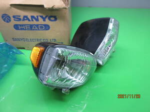 未使用品 昭和レトロ 自転車ライト 発電ランプ2灯用 黒 ① SANYO三洋電器株式会社 スーパーカー自転車 デコチャリ ジュニアサイクル