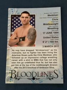 クリス・ワイドマンTOPPS UFC 2013 BLOODLINES インサートカード BL-CW