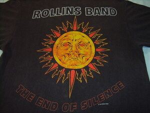 90'sレア★ROLLINS BAND-THE END OF SILENCE Tシャツ コピーライト1992 AUS製 ヴィンテージ*black flag circle jerks fugazi minor threat*