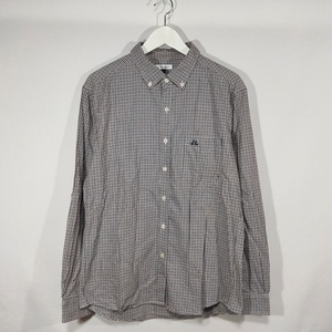  beautiful goods a-vevea.v.v HOMME Mini check button down shirt KHBBG-30049 pattern long sleeve XL men's used /CD