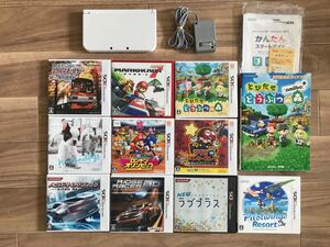 美品 NEW Nintendo 3DS LL ホワイト どうぶつの森他 人気ソフト11本セット