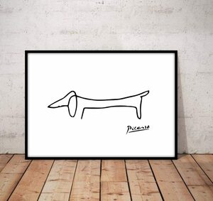 [ copy ] new goods A4 size picture art . art poster art panel Picasso frame attaching art frame dog. . dog 