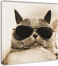 猫 ネコ ねこ 現代アート キャンバス 新品 木枠 アートパネル 壁掛け キャンバス画 猫の絵 絵画 ネコの絵 アートポスター インテリア_画像1