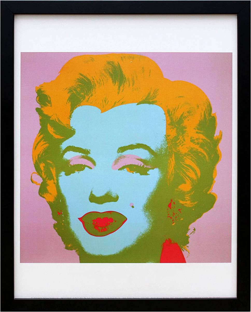 [复制品] 安迪·沃霍尔 当代艺术 玛丽莲·梦露 带框壁挂 38x30.5cm 玛丽莲·梦露 安迪·沃霍尔, 艺术品, 绘画, 其他的