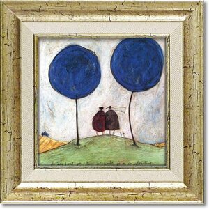 Art hand Auction [复制品] 全新带框当代艺术带框艺术面板艺术框架 Sam Toft 绘画 Sam Toft 图片时尚室内装饰 23.5x23.5cm, 艺术品, 绘画, 其他的