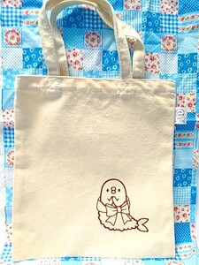  three writing .. chick shrimp fly Chan mini bag tote bag eko-bag shopping bag small bird goods bird white beige three writing .. hi width 