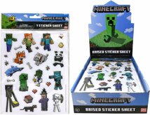 Minecraft (マインクラフト) Raised Sticker Sheet　立体シール 3D　ステッカー　_画像2