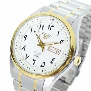 【新品 本物】セイコー SEIKO 腕時計 メンズ SNKP22J セイコー5 SEIKO5 自動巻き ホワイト シルバー ゴールド