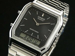 【新品 本物】カシオ CASIO アナデジ 腕時計 AQ230A-1 ブラックの商品画像