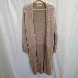 【中古】MOUSSY HL BLOCK LONG KNIT CARDIGAN オーバーサイズ カーディガン ボレロ Fサイズ 0109AS70-6330 マウジー レディース