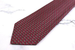 498 jpy ~ Jim Thompson animal pattern elephant brand necktie men's red gray superior article 