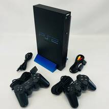 ☆1円～☆ SONY ソニー PlayStation2 PS2 本体 SCPH-50000 ブラック プレステ2 動作確認済み コントローラー 縦置きスタンド 一式 セット_画像1