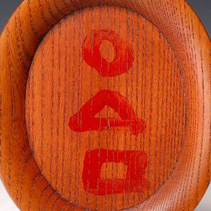 2388-1 木工 作家物 作者不明 刳り貫き 無垢 漆 オーバル皿 木の皿の画像9