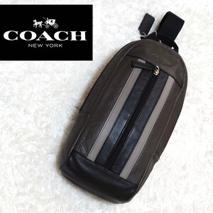 COACH コーチ 縦型 ボディバッグ ヘリテージ スリング レザー ワンショルダー メンズ レディース ユニセックス