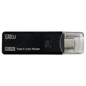 送料無料メール便 カードリーダー USB3.0 /スマホ・タブレット対応） USBタイプC SD&マイクロSD L-TCRS-3.0/3676 Lazosｘ２個セット/卸
