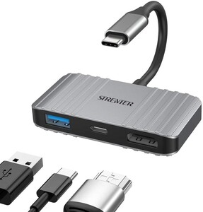 新品 USB Type C HDMI 変換 アダプタ 3-IN-1 4K HDMIポート USB 3.0超高速ポート