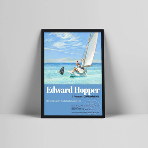 G1875 エドワード・ホッパー Edward Hopper キャンバスアートポスター 50×70cm イラスト インテリア 雑貨 海外製 枠なし 