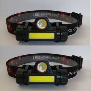 LED ヘッドライト 2個セット 作業灯 アウトドア スポーツ キャンプ 釣り 防災 防犯 防水仕様 夜道 2個