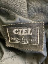 N CIEL By Lether Fashions Newyork REAL LAMB SKIN LINING 100% POLYESTER 上着　ジャケット　革ジャン　革ジャケット　レザージャケット_画像4