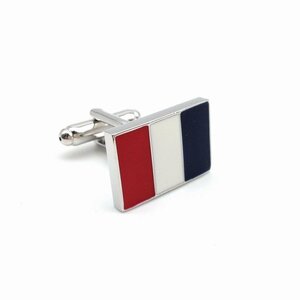 hzh431★ カフスボタン フランス国旗 トリコロールカラー 1個のみ 