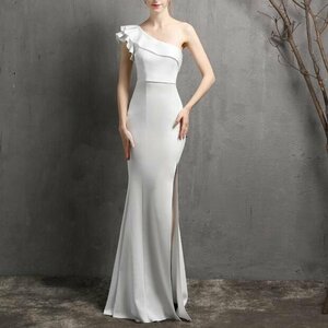 HSM463* new arrival high class long dress kyaba dress sexy dress female cabaret club employee wedding party long costume slit mermaid white ho wai