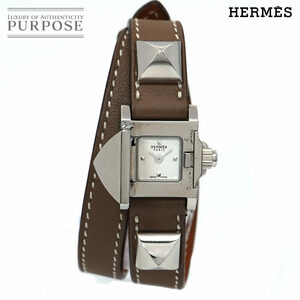 エルメス HERMES メドール ミニ ドゥブルトゥール ME2 110 レディース 腕時計 ピラミッド シルバー スタッズ Medor 90166222