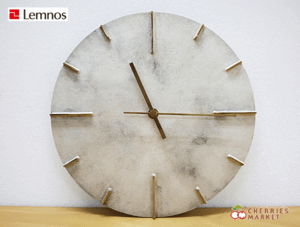 ◆展示美品◆ Lemnos レムノス Quaint クエィント 掛け時計 時計 斑紋純銀色 6万