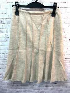 UNTITLED Anne gola skirt knee height out stitch design gray ju1