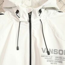 VANSON 三層ストレッチパーカー オフホワイト【XXL】バンソン NVSZ-2102 刺繍 高耐水 高撥水_画像4