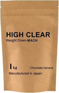 1キログラム (x 1) HIGH-CLEAR ウェイトダウンマッハ プロテイン チョコバナナ風味 1kg 約40食分 ホエイ ソ