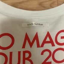 送料無料！美品！back number NO MAGIC TOUR 2019 ツアーTシャツ　白　メンズMサイズ　バックプリントあり_画像5