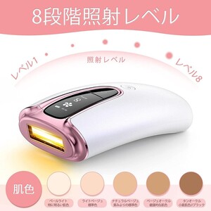 脱毛器 8段階調節 自動連続照射 vio対応 光美容器 メモリー機能搭載 全身
