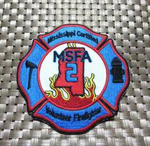 空赤２◆新品　ミシシッピ州　 Mississippi FIRE RESCUE 救助　消防　　 Fire Department 　Firefighter　刺繍ワッペン◇ミリタリー_画像4