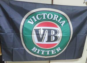 黒緑VB▽『特大A』■新品ヴィクトリア ビターVictoria Bitter オーストラリア ビール BEERフラッグ　旗バナー　広告宣伝テナント◇BAR飲食