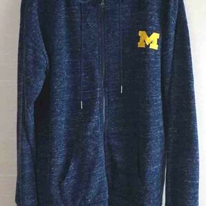 日本男性S-M/海外女性M■古着■薄紺 Colosseumミシガン大学Michigan FULLZIP フルジップパーカー ■アメリカ アメフト　バスケットボール