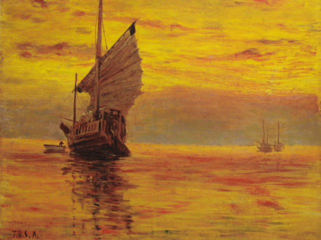 Shigeru Aoki, [Puesta de sol en el mar], Magnífico libro de arte de gran formato., Nuevo con marco de alta calidad., Productos de belleza, envío gratis, Pintura de paisaje, Kyūshū, Cuadro, Pintura al óleo, Naturaleza, Pintura de paisaje