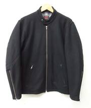 68&BROTHERS NEW YORK シックスティエイトアンドブラザーズ ＊WOOL RAIDERS JACKET 　ライダースジャケット ＊COLOR BLACK L/G_画像1