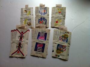 昭和レトロ たばこの包み紙 ラベル 「チェリーCHERRY」6種類14枚 交通安全運動